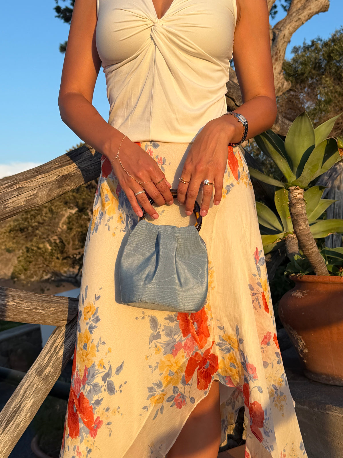 The Moiré Bag in Blue
